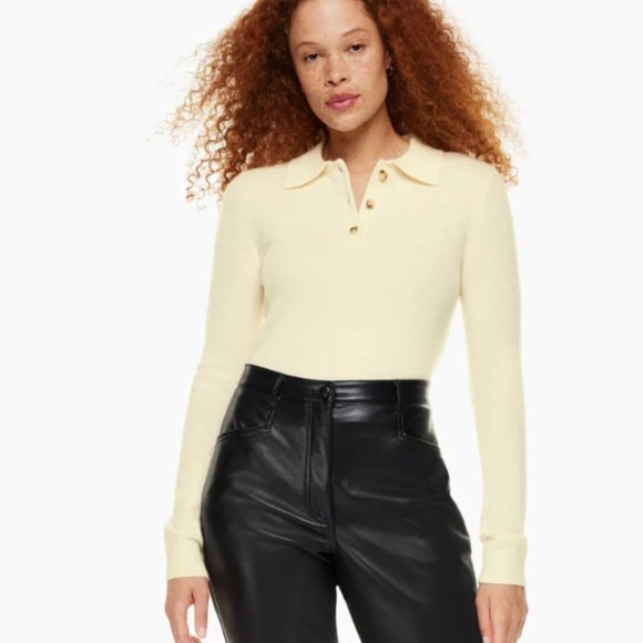 NWOT Wilfred Florence Liteluxe Cashmere Sweater Aritzia - Picture 1 of 3